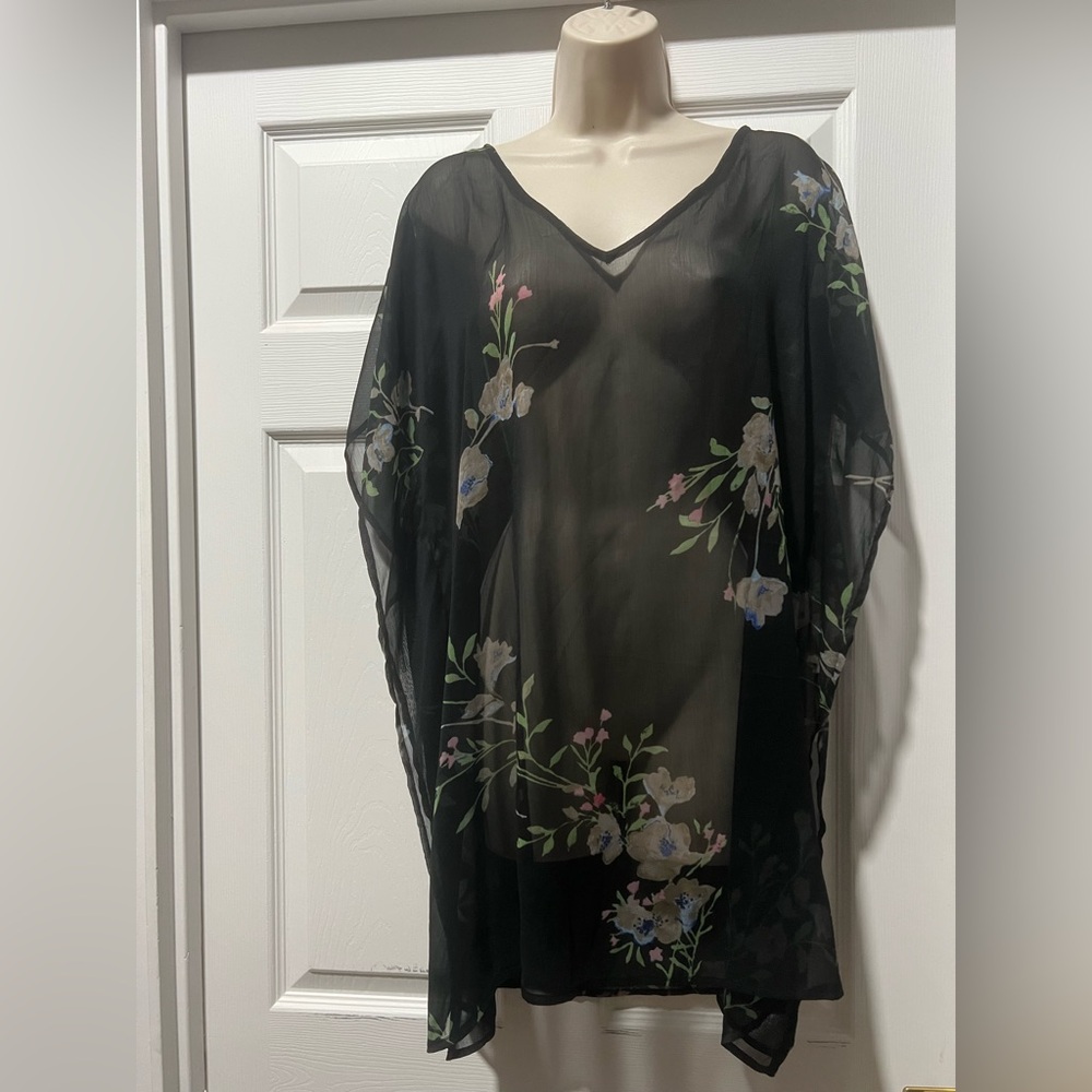 O'Neill Black Bali Printed Kaftan swim Coverup